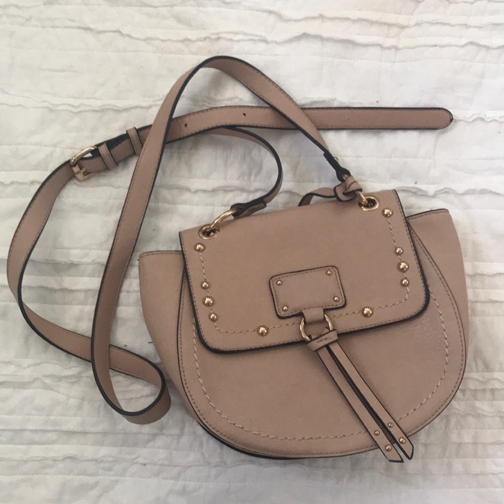 Blush and gold cross body bag Chloe look a like